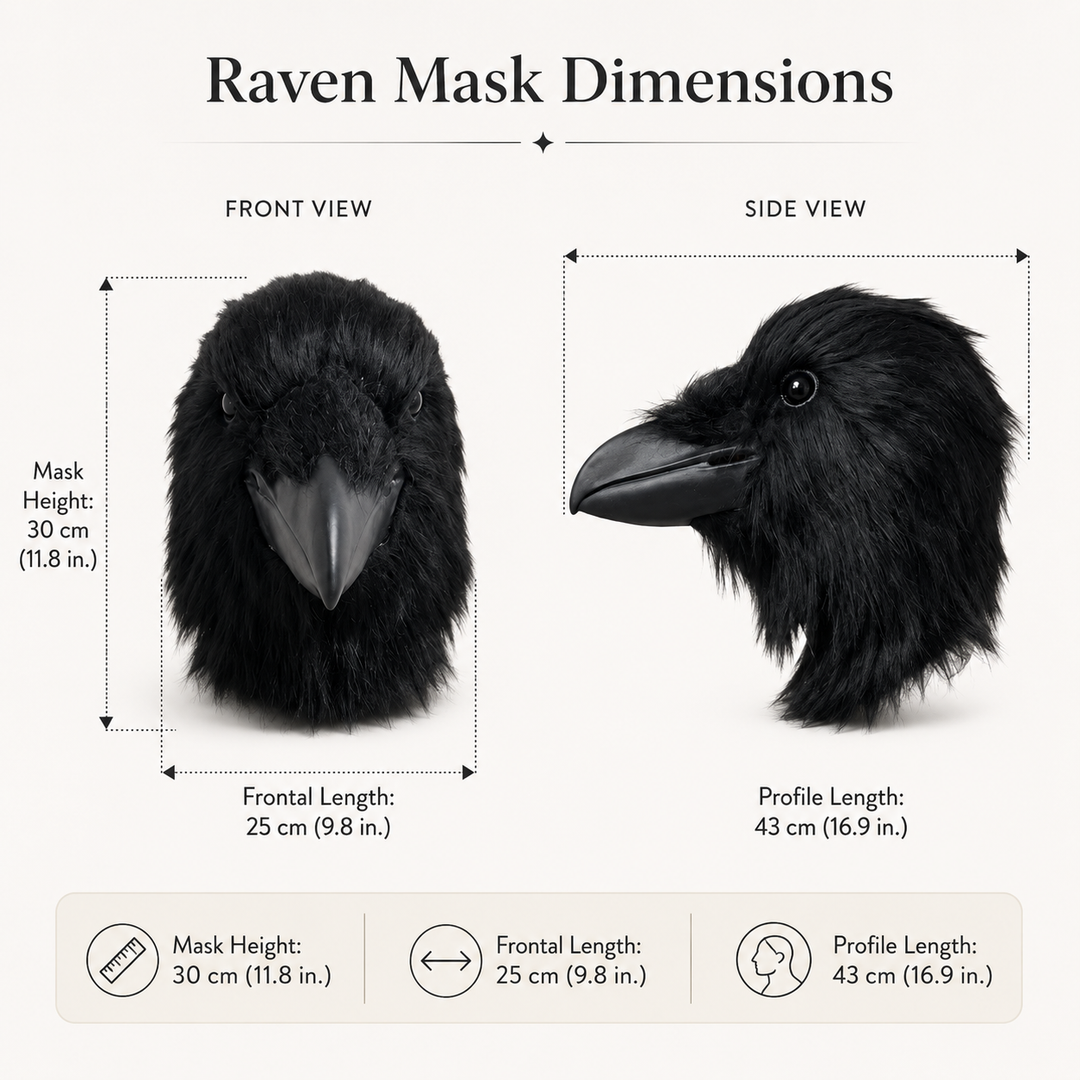 Raven Bird Latex Mask Adult Halloween Costume Mask