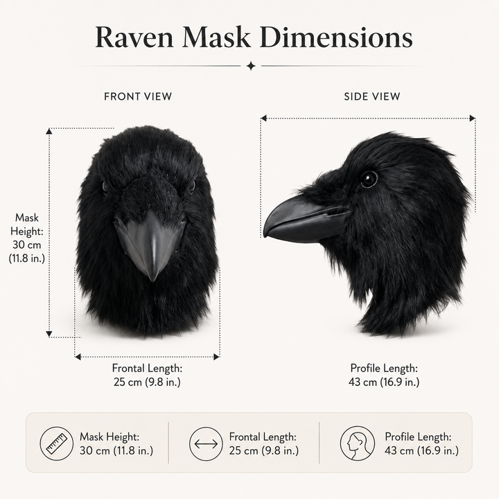 Raven Bird Latex Mask Adult Halloween Costume Mask