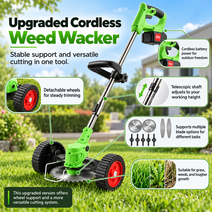 Cordless Electric Grass Trimmer 24V Weed Eater Strimmer
