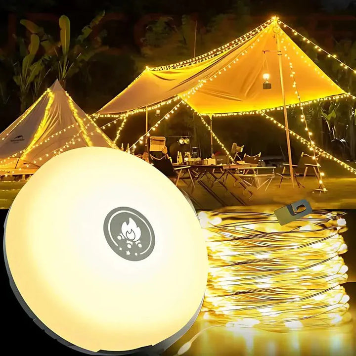 Retractable Camping String Lights Lantern Portable LED Outdoor Camp Light