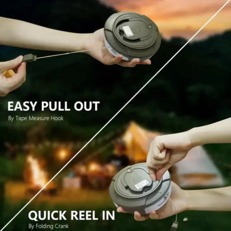 Retractable Camping String Lights Lantern Portable LED Outdoor Camp Light