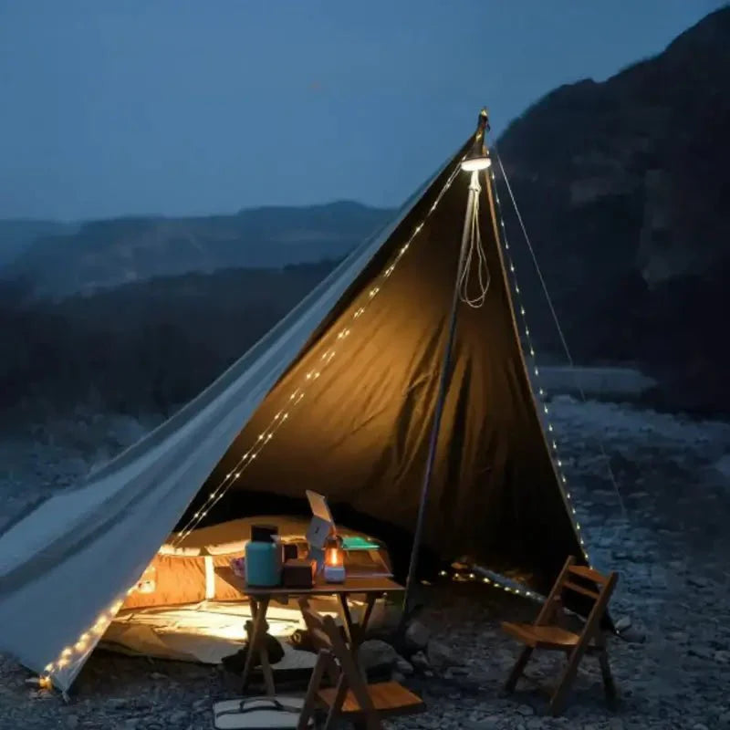 Retractable Camping String Lights Lantern Portable LED Outdoor Camp Light