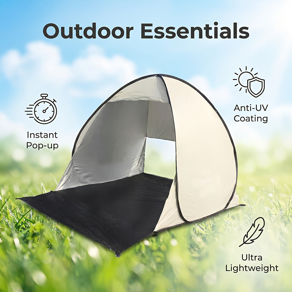 Beach Outdoor Canopy Tent with Zipper Closure Portable Sun Shade Shelter