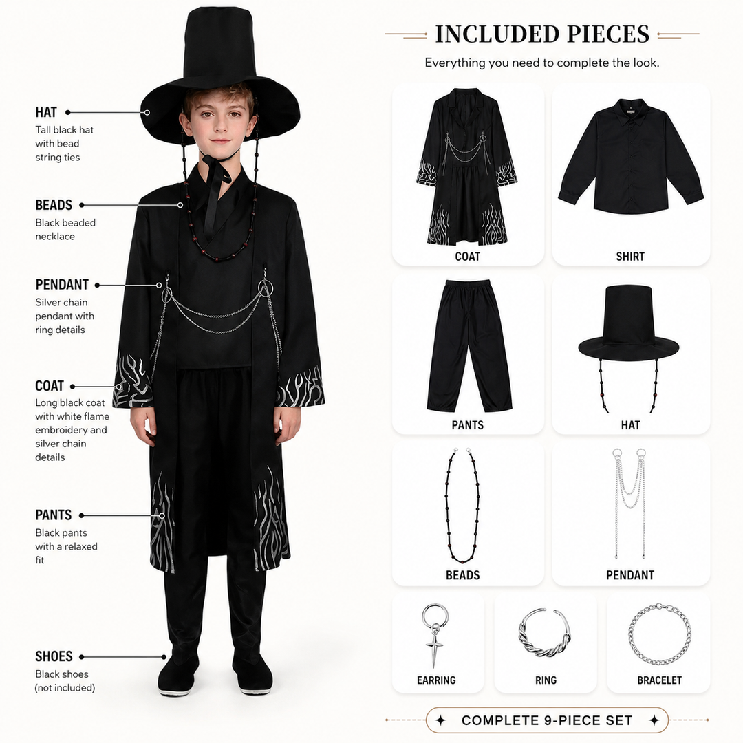Demon Hunter Hanbok Cosplay Costume Kids Adult Traditional Outfit