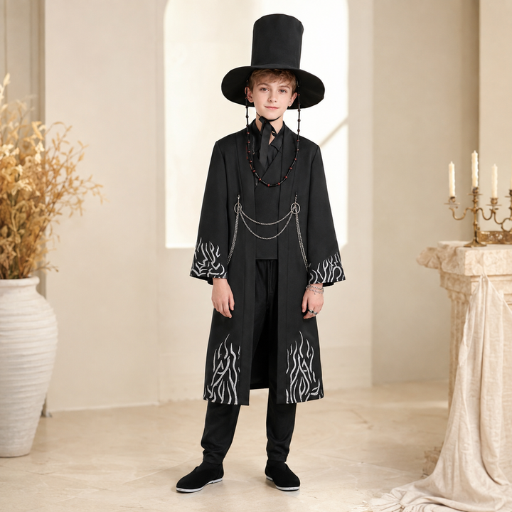 Demon Hunter Hanbok Cosplay Costume Kids Adult Traditional Outfit