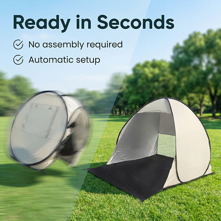Beach Outdoor Canopy Tent with Zipper Closure Portable Sun Shade Shelter