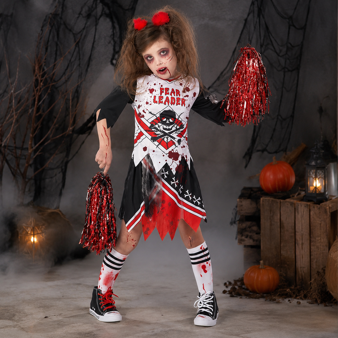 Zombie Cheerleader Costume Girls Halloween Costume