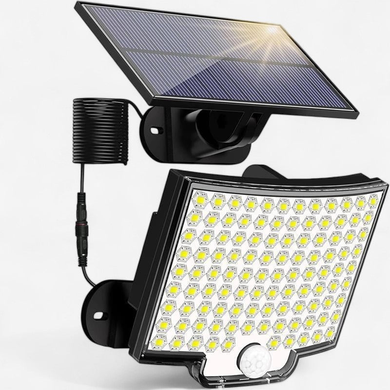 106 LED Solar Panel Security Light with Motion Sensor Outdoor Wall Mount