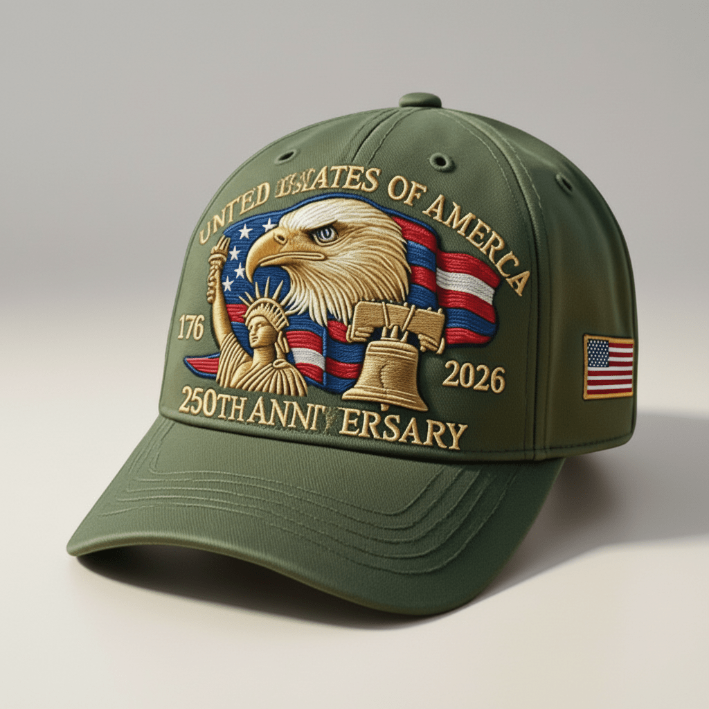 USA 250th Anniversary Eagle Adjustable Dad Cap Hat Patriots
