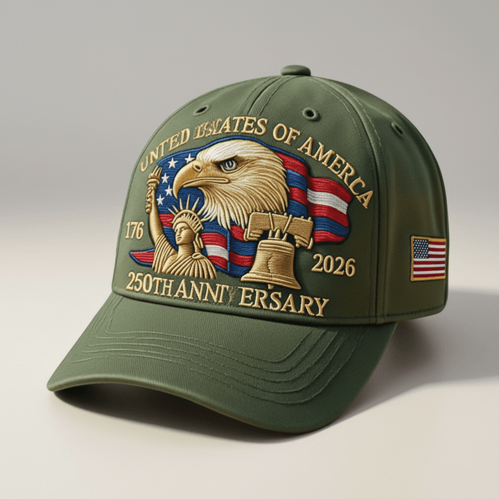 USA 250th Anniversary Eagle Adjustable Dad Cap Hat Patriots