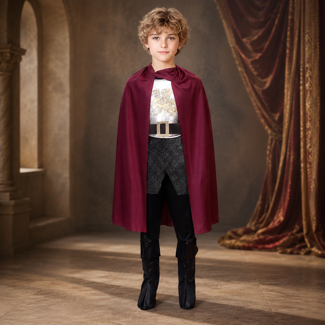 Kids King Costume Set with Crown and Cape Halloween Outfit