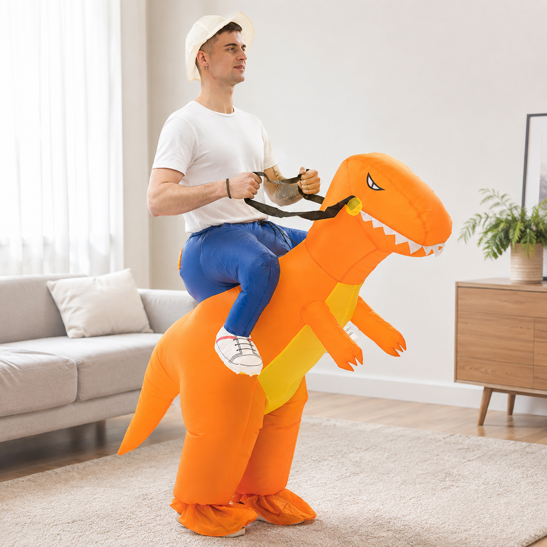 Inflatable T-Rex Ride-On Dinosaur Costume Halloween