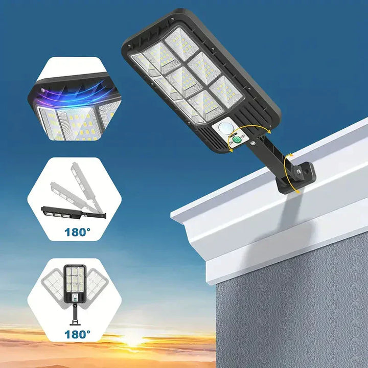 Solar LED Floodlight with Motion Sensor Outdoor Security Light