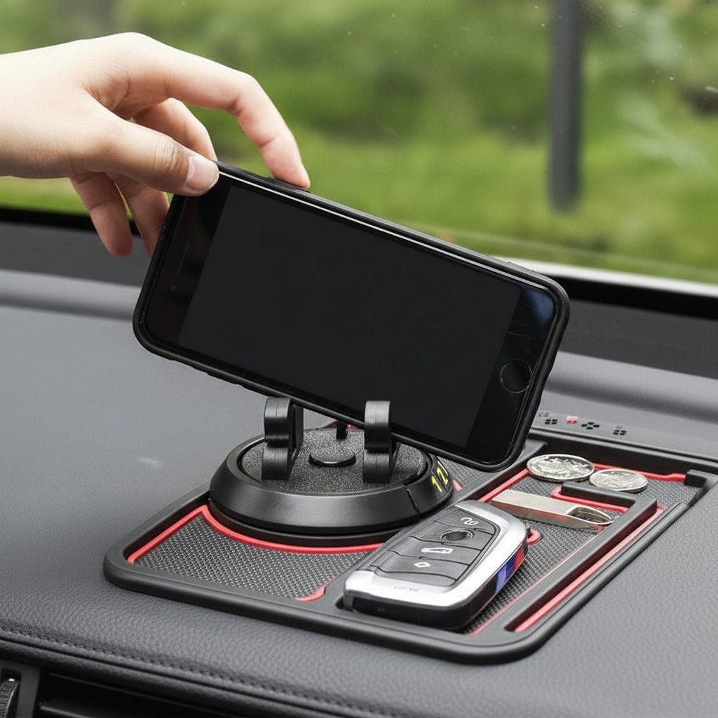 Car Mat Phone Holder Anti-Slip Aromatherapy Cool Light Accessory