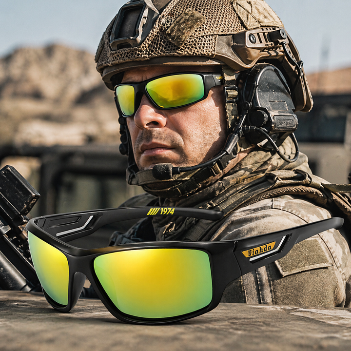 Aviator Polarized Men Sunglasses UV Protection Military Style