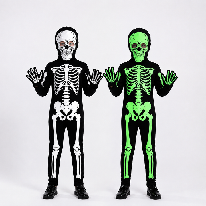 Witch Skeleton Glow in the Dark Kids Halloween Costume Dress