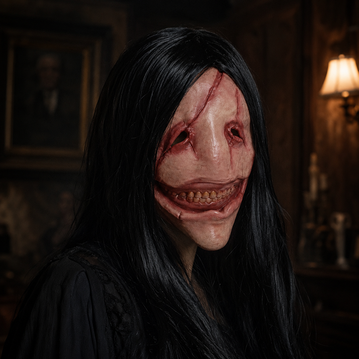 Latex Scarred Face Horror Mask Halloween Costume Mask