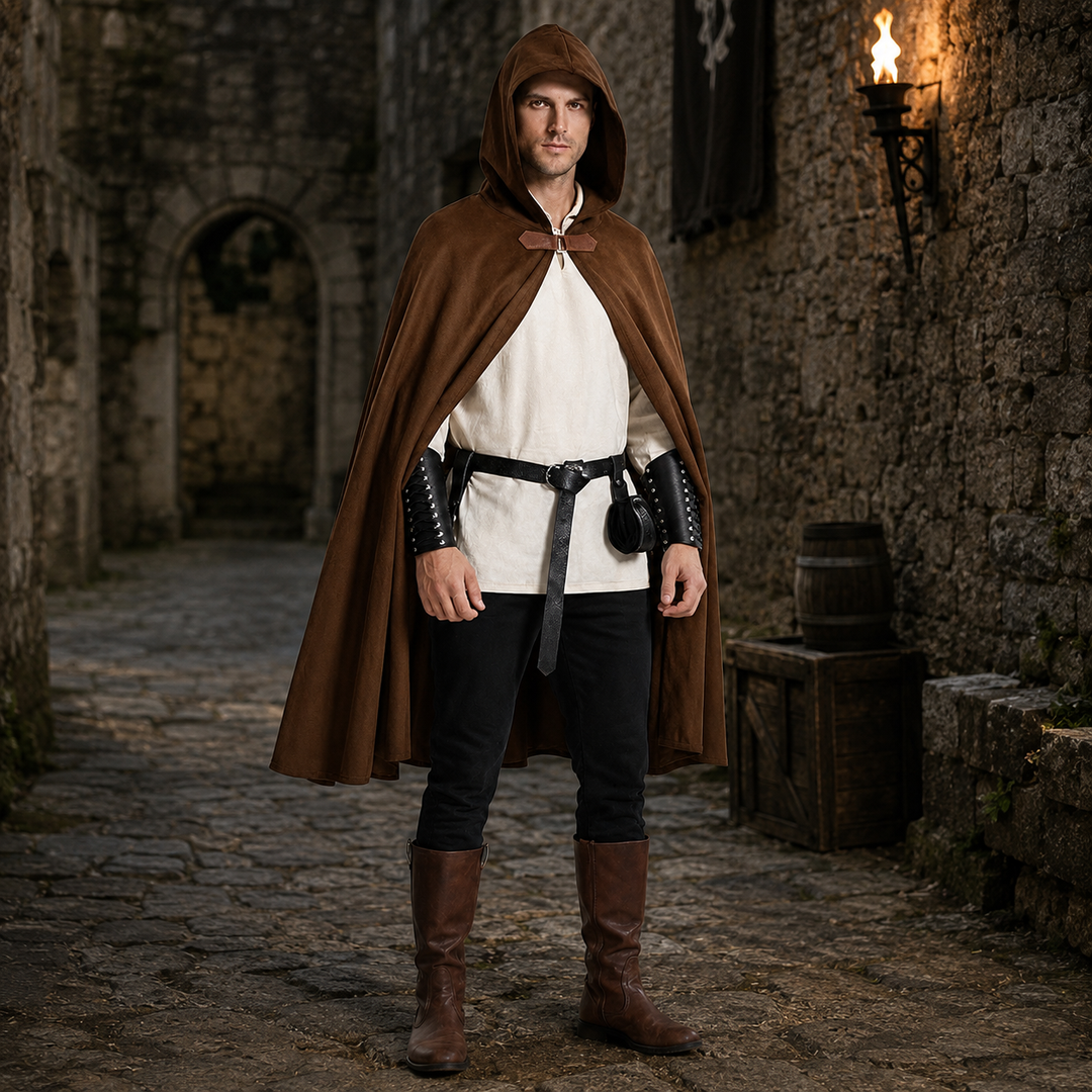 Hooded Cape Medieval Cloak Renaissance Costume Accessory