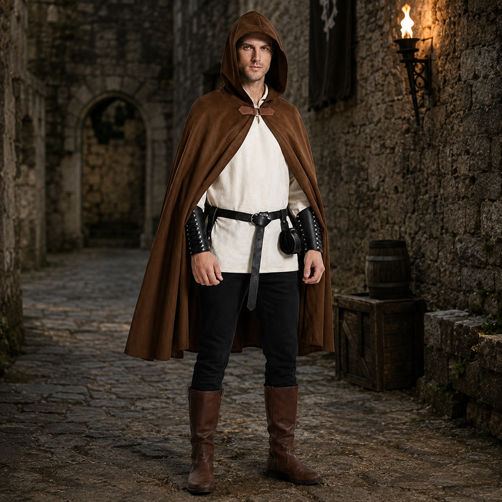 Hooded Cape Medieval Cloak Renaissance Costume Accessory