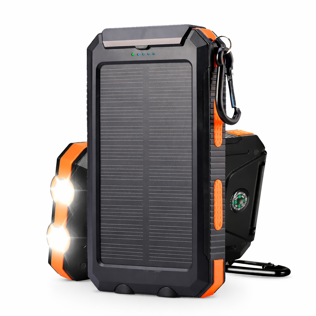 Portable Solar Power Bank 20000mAh External Battery Charger Fast Charging