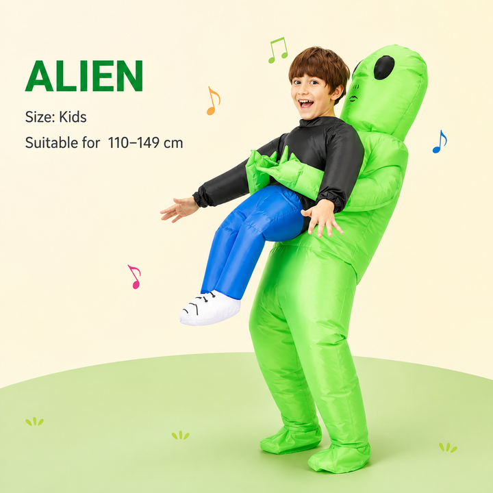 Inflatable Alien Abduction Costume Kids Halloween Costume