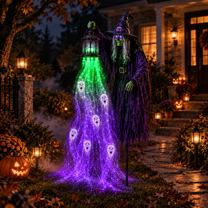 Solar Garden Light Glowing Spirit Warden Shape Outdoor LED Light