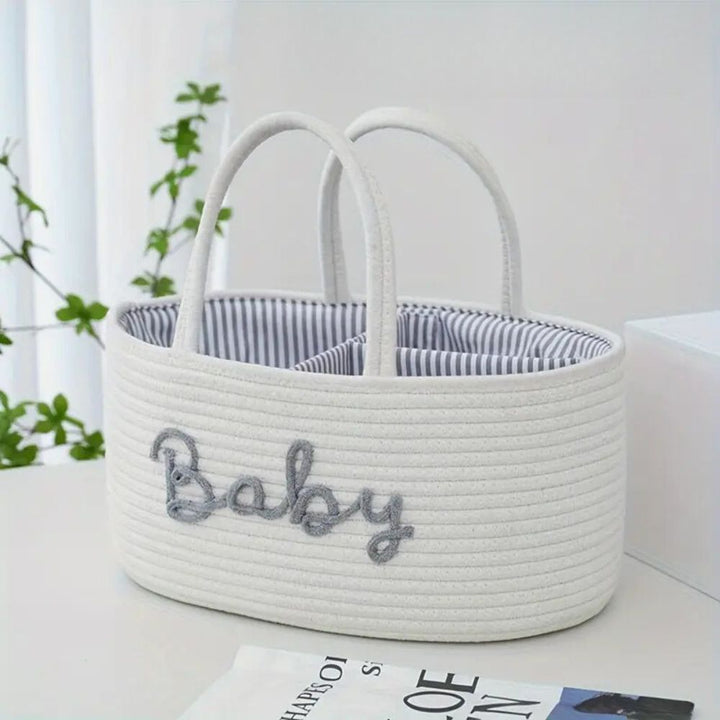 Baby Storage Caddy Organizer Rope Handle Basket