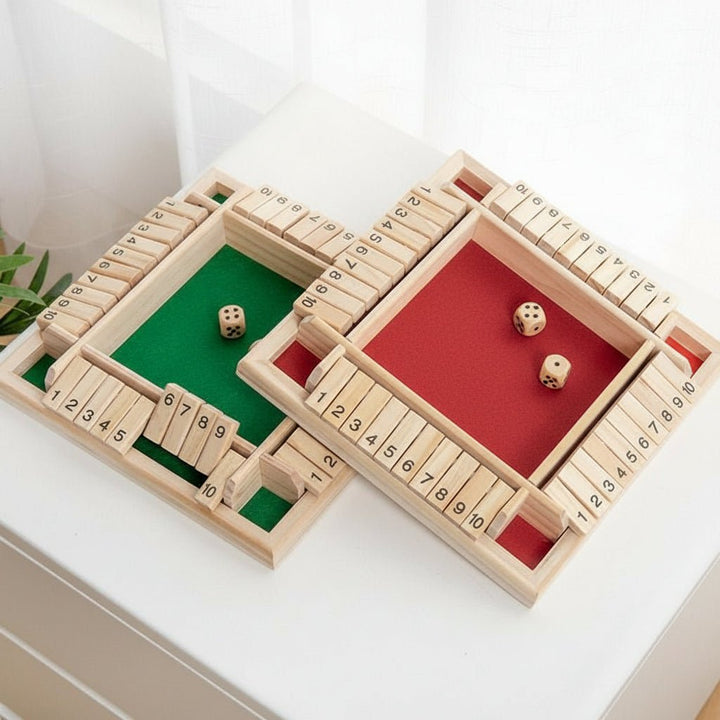 Wooden Math Learning Dice Board Game Educational Family Game