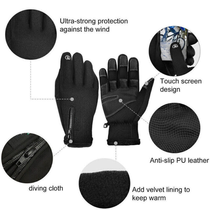Waterproof Touchscreen Gloves for Outdoor Winter Activities