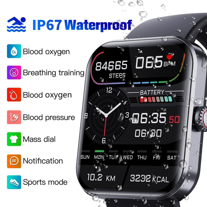 Fitness Tracker &amp; Heart Rate Monitor Roovue Smartwatch Device