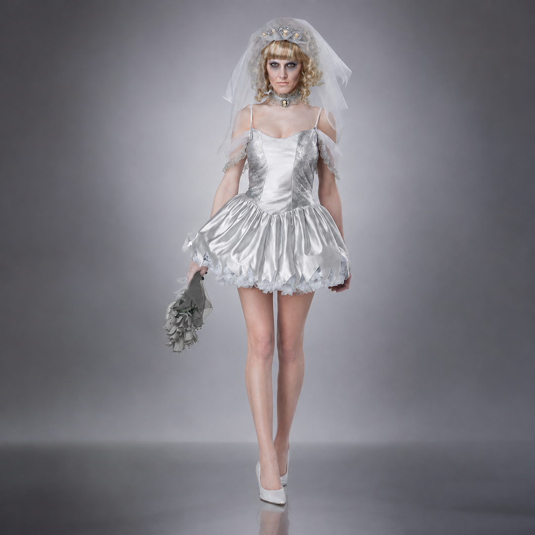 Zombie Bride Costume Ghost Wedding Dress Halloween Costume