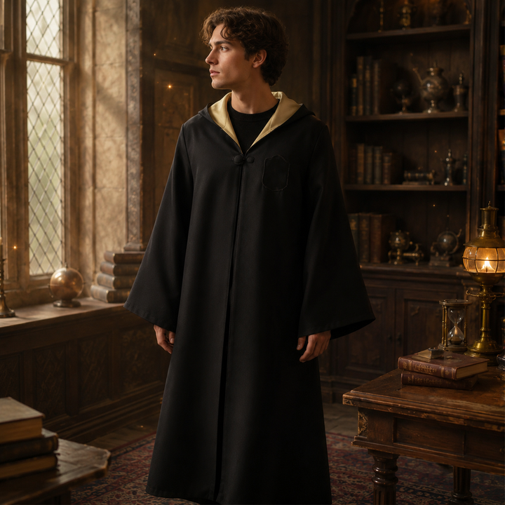 Hogwarts House Robe Costume with Tie Harry Potter Wizard Cloak