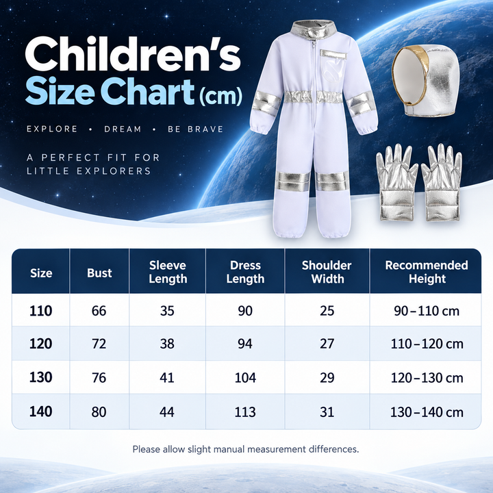 Kids Astronaut Costume Space Suit with Gloves and Helmet Set