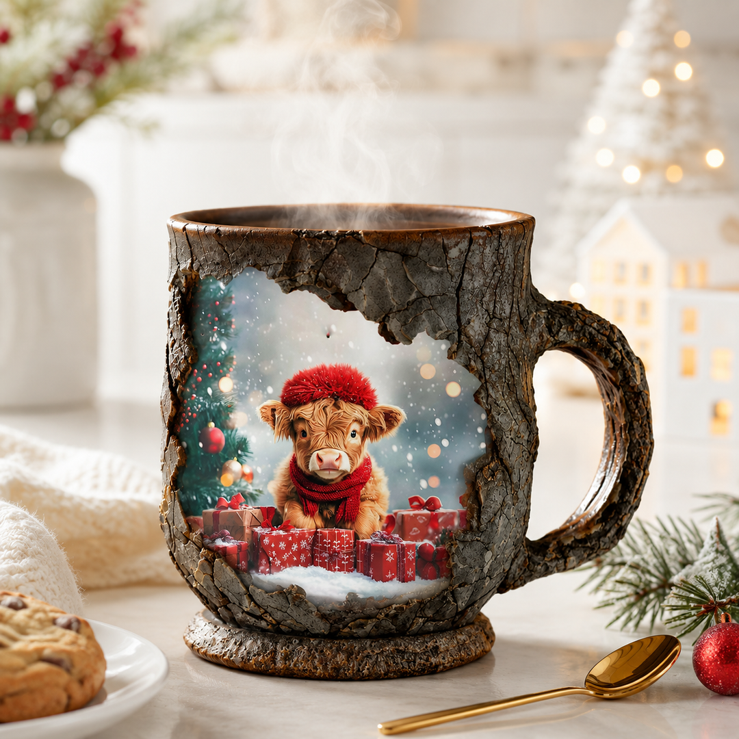 Rustic Resin Mug Bigfoot Witch Calf Santa Figurine Shape