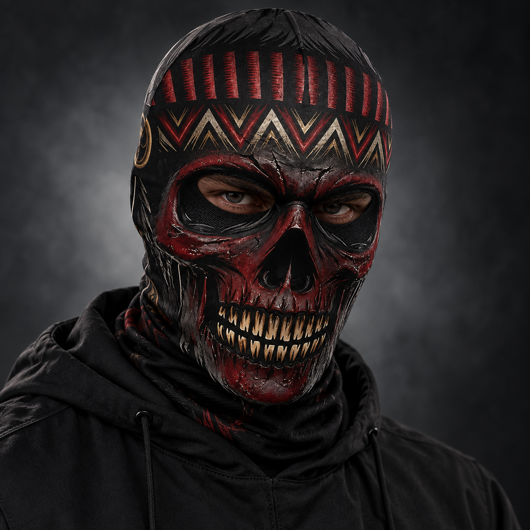 Halloween Full Face Mesh Skeleton Mask