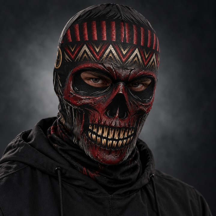 Halloween Full Face Mesh Skeleton Mask