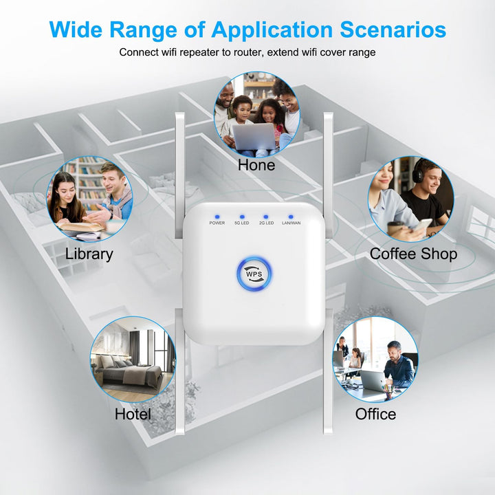 5G WiFi Signal Booster Wireless Range Extender Router