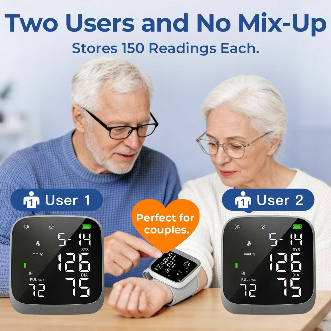 Automatic Wrist Blood Pressure Monitor Rechargeable