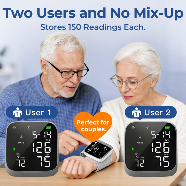 Automatic Wrist Blood Pressure Monitor Rechargeable