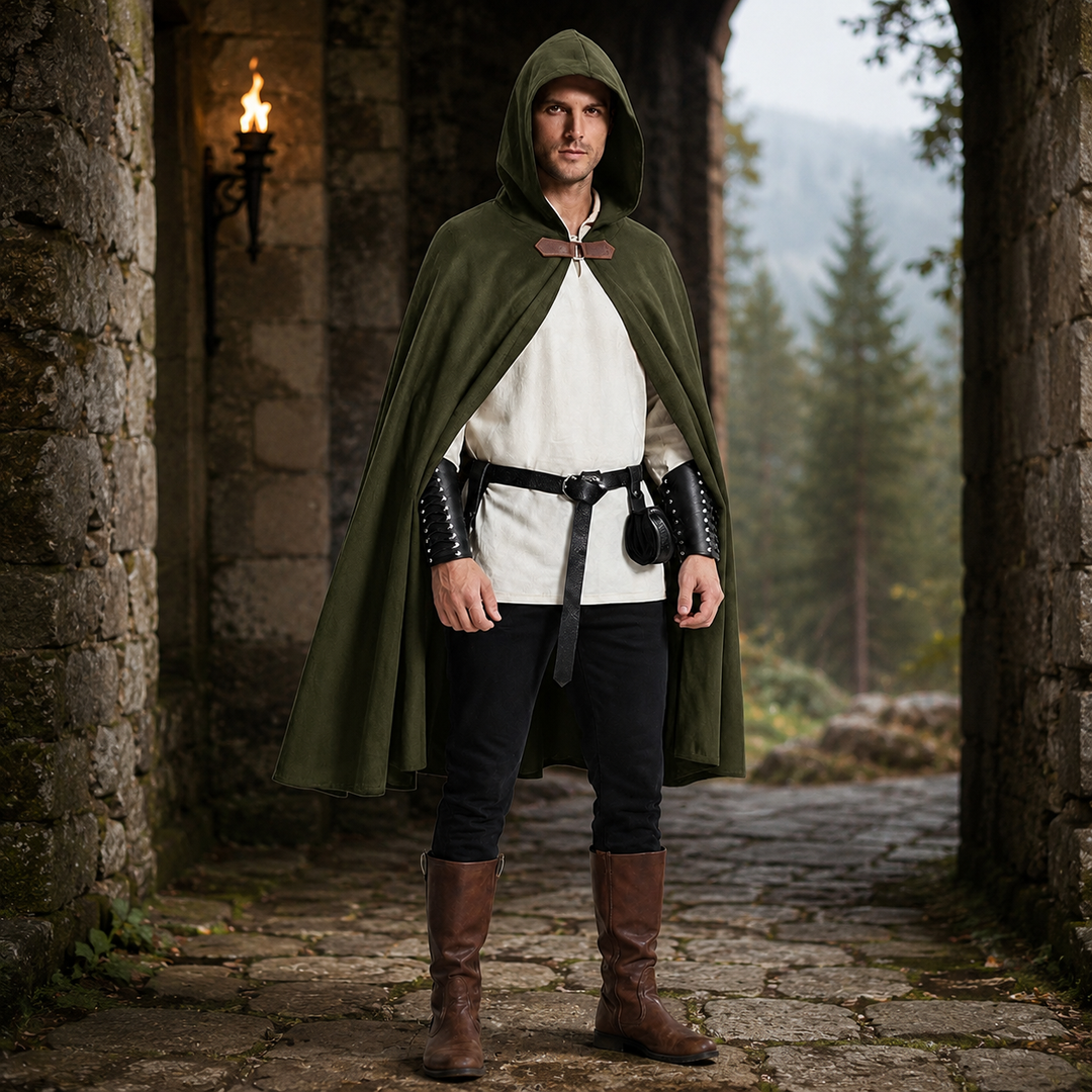 Hooded Cape Medieval Cloak Renaissance Costume Accessory