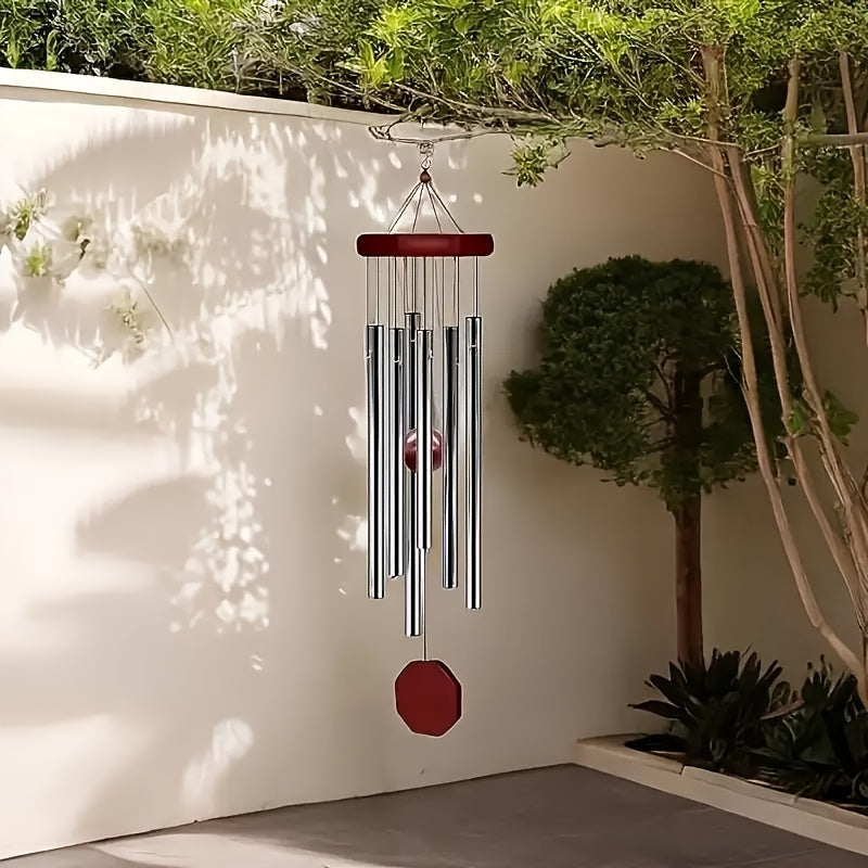 Outdoor Wind Chime Large Deep Tone with 6 Tuned Pipes Sympathy Wind Chime