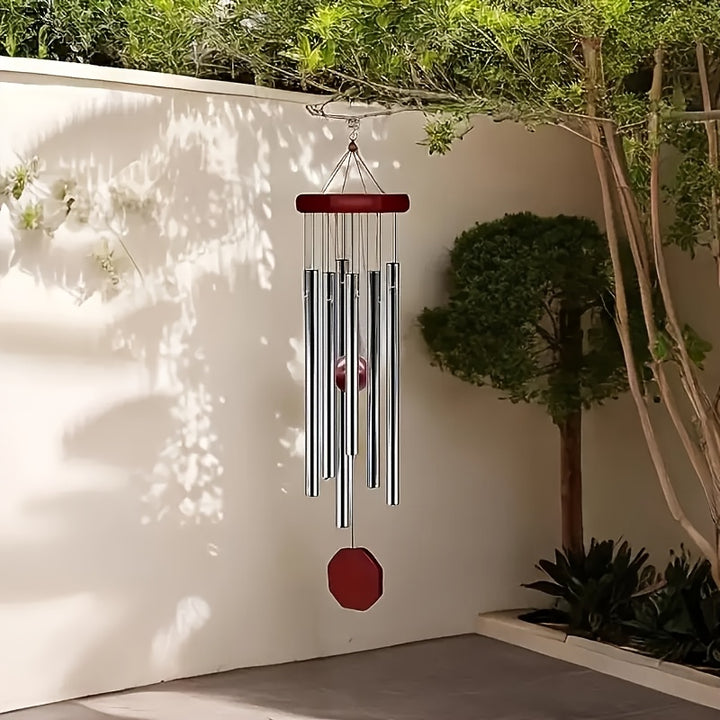 Outdoor Wind Chime Large Deep Tone with 6 Tuned Pipes Sympathy Wind Chime