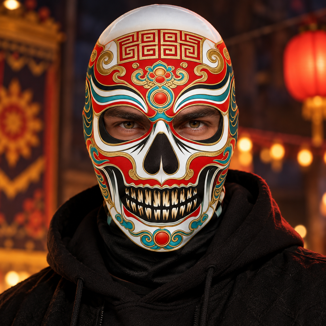 Halloween Full Face Mesh Skeleton Mask