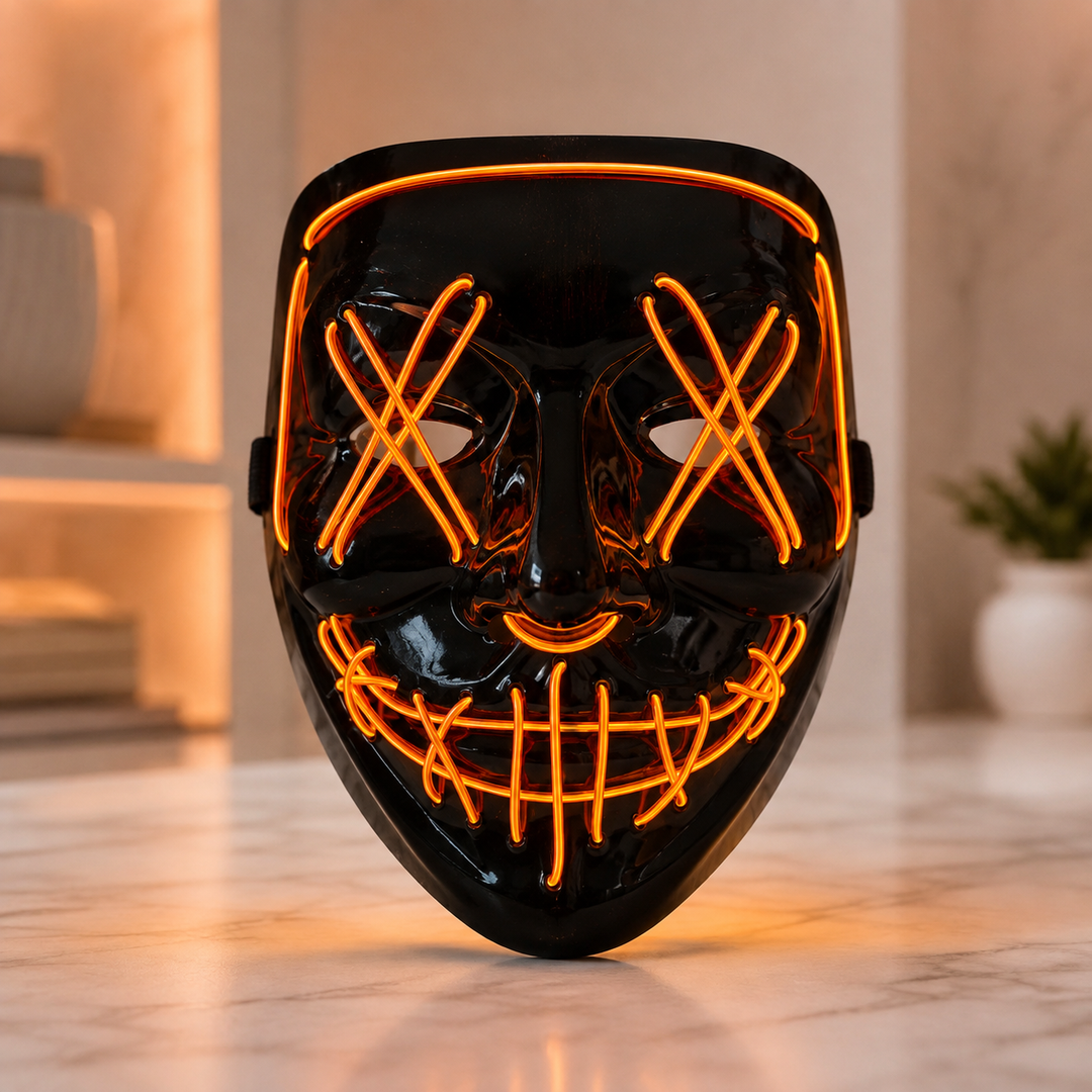 LED Purge Style Glow Mask Light Up Halloween Costume Mask