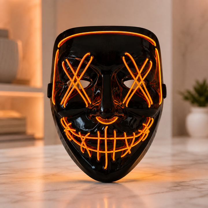 LED Purge Style Glow Mask Light Up Halloween Costume Mask