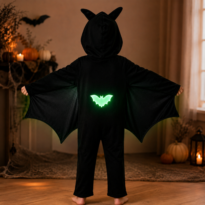 Kids Bat Cape Cloak Halloween Costume Glow in the Dark