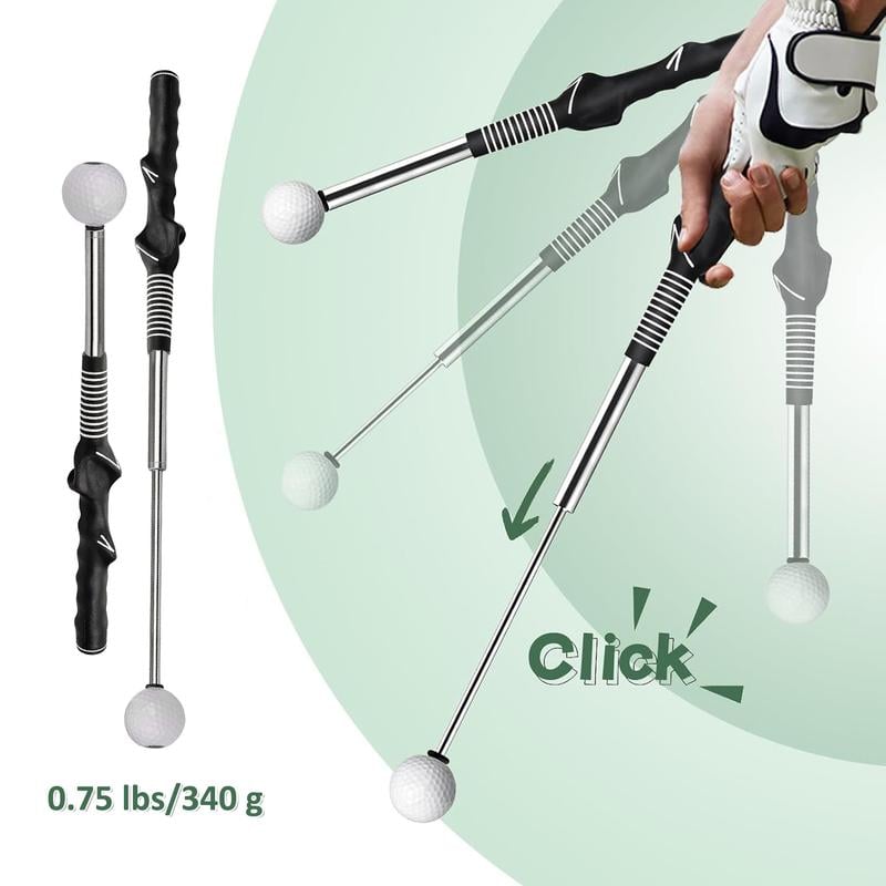 Golf Swing Trainer Aid with Grip Alignment Stick for Practice