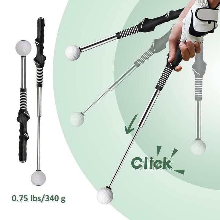 Golf Swing Trainer Aid with Grip Alignment Stick for Practice
