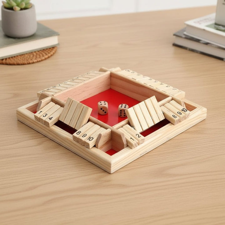 Wooden Math Learning Dice Board Game Educational Family Game