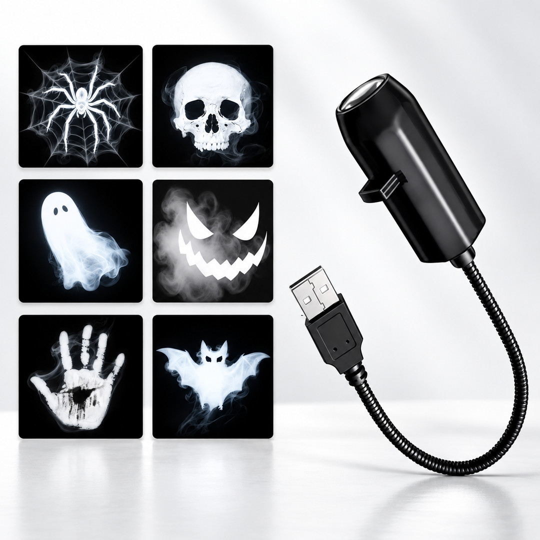Halloween LED Projector Night Light USB Plug and Play Projector Lamp